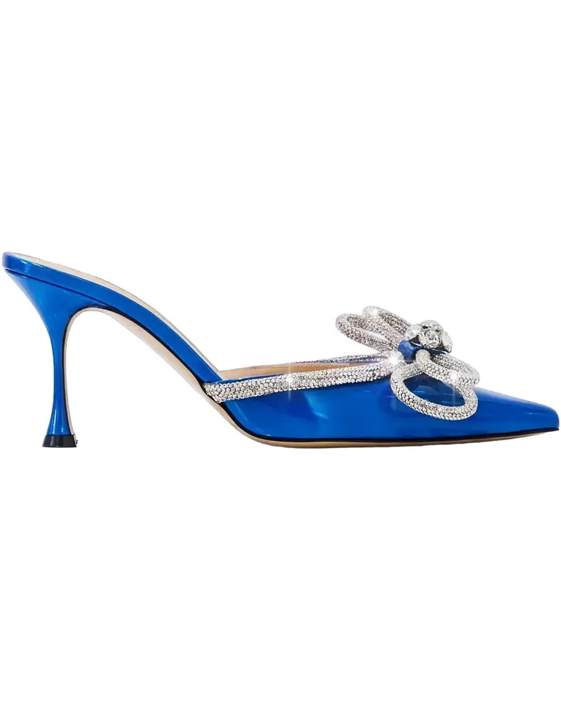 Mach & Mach pointed crystal-bow mules - Blau Blau