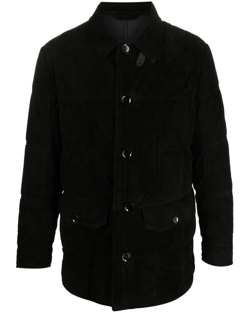 Brioni Jacke mit Stehkragen Schwarz