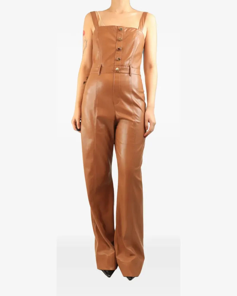 Alice + Olivia button-front sleeveless jumpsuit - Braun Braun