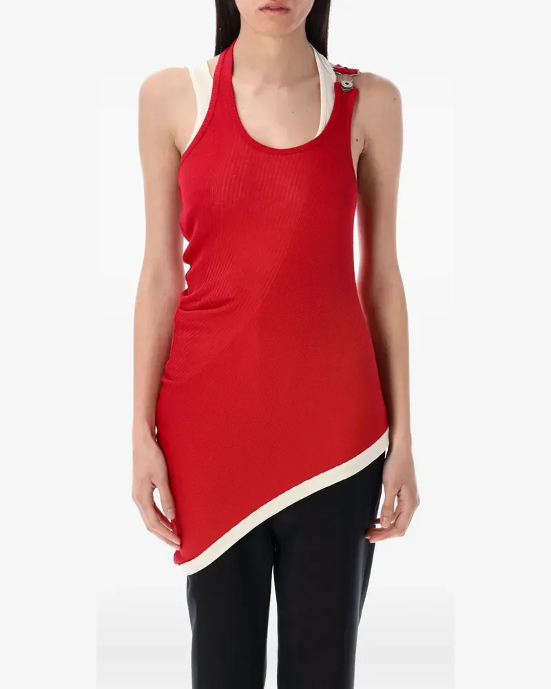 Jean Paul Gaultier Geripptes Tanktop - Rot Rot