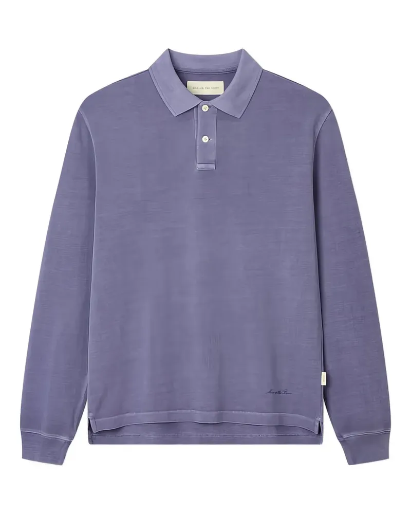 ManOnTheBoon Langärmeliges Poloshirt - Violett Violett