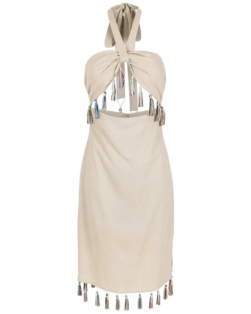 OLYMPIAH Midikleid mit Quasten - Nude Nude