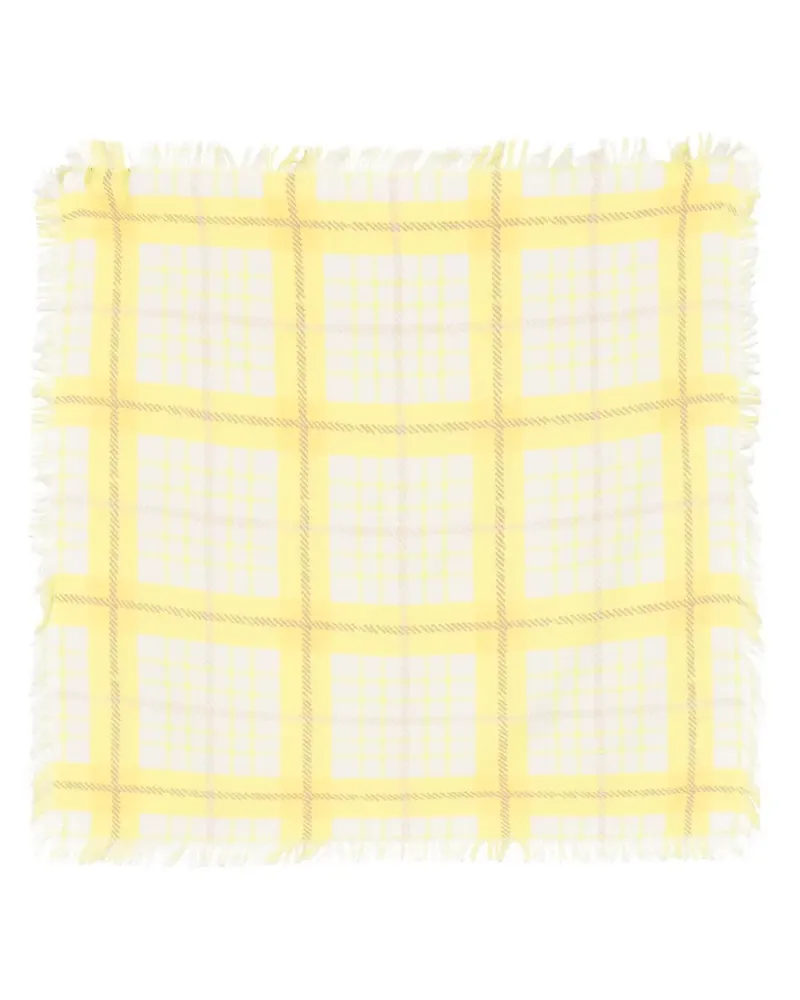 Eric Bompard Schal mit Print - Gelb Gelb