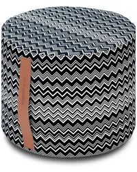 Missoni Home Tobago' Polsterhocker mit Zickzackmuster Blau