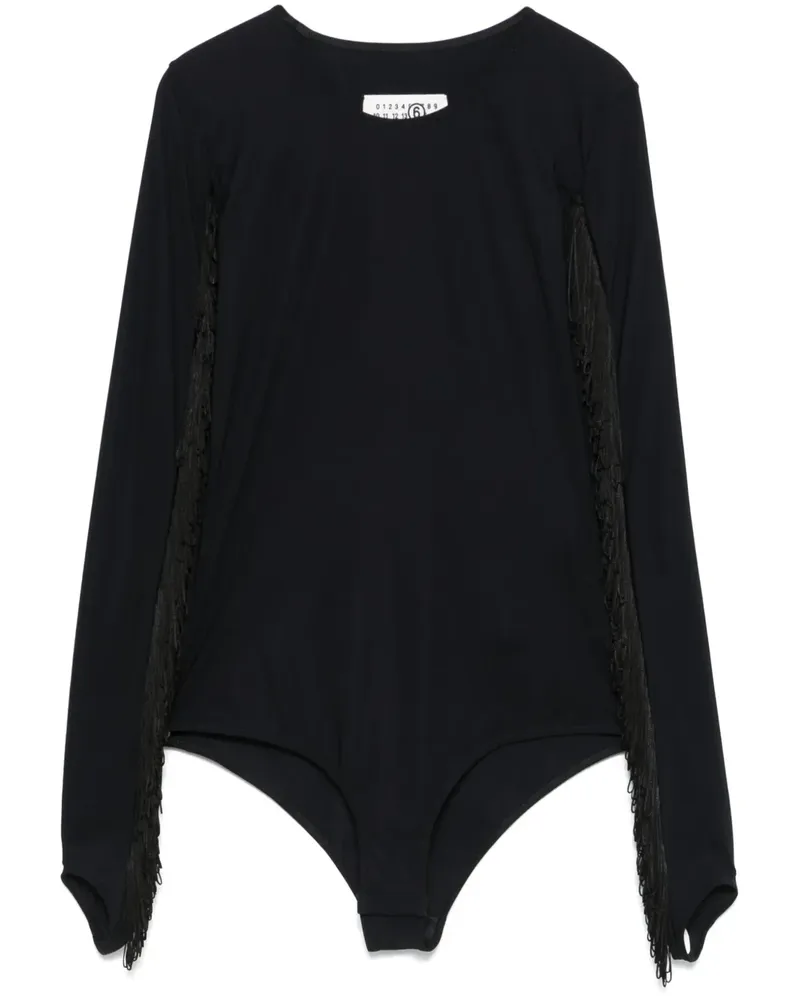 Maison Margiela Body mit Fransen - Schwarz Schwarz