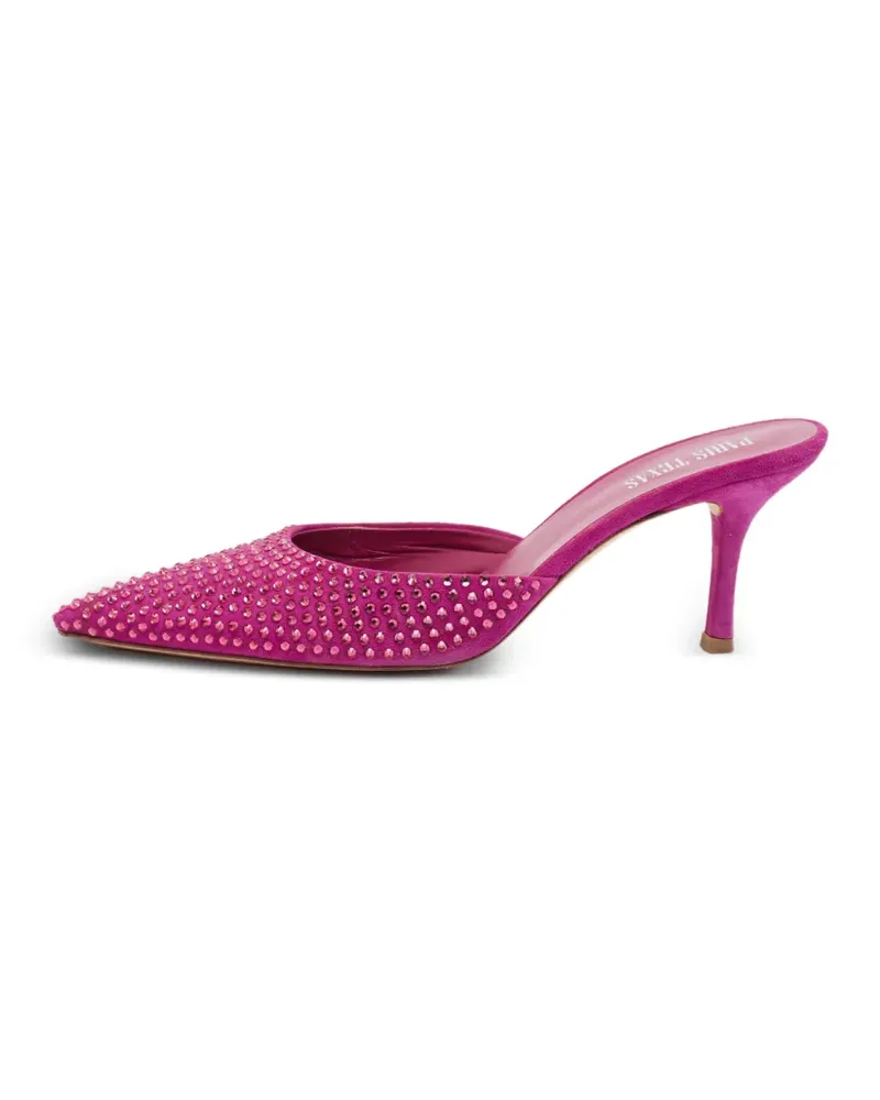 Paris Texas Hollywood Mules mit Kristallen 75mm - Rosa Rosa