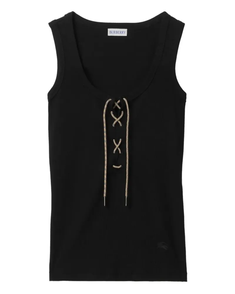 Burberry Tanktop mit Schnürung - Schwarz Schwarz