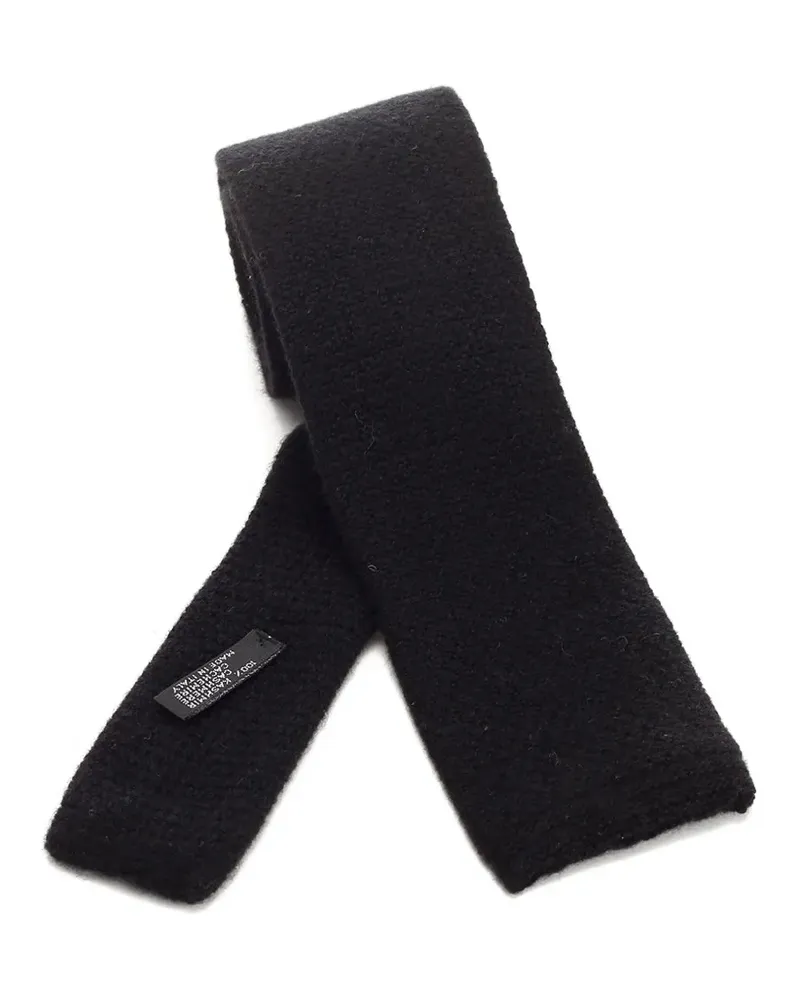 Al Duca D’Aosta 1902 knit cashmere tie - Schwarz Schwarz