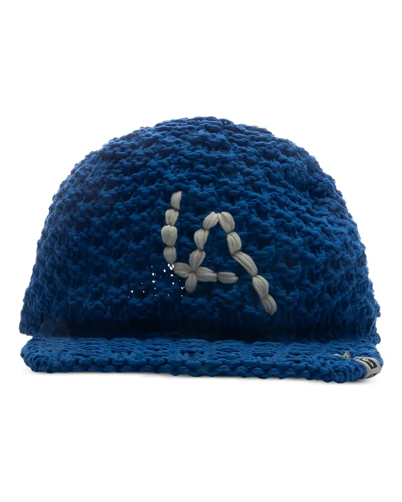 MIHARAYASUHIRO crochet-knit cap - Blau Blau