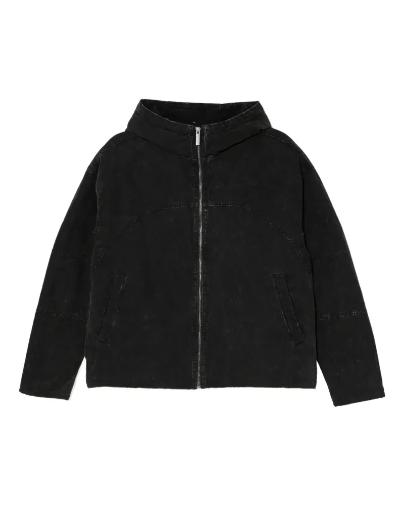 Izzue Jacke mit Logo-Stickerei - Schwarz Schwarz