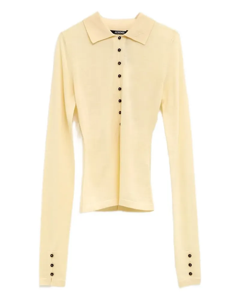 Jacquemus button-detail polo top - Gelb Gelb