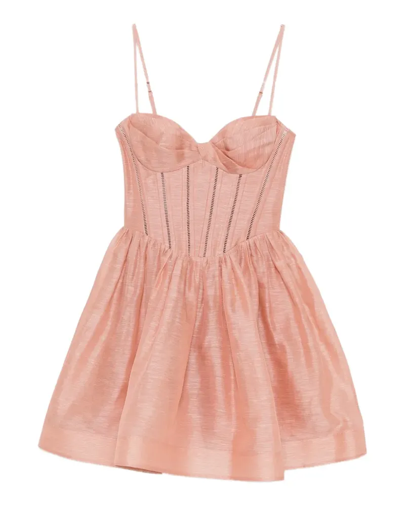 Zimmermann sweetheart-neck mini dress - Rosa Rosa