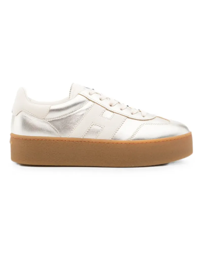 Hogan H698 Sneakers im Metallic-Look - Silber Silber
