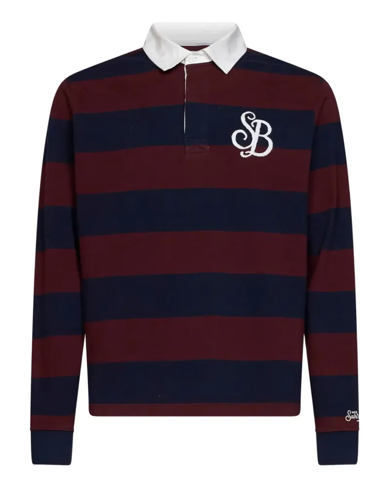 MC2 Saint Barth striped embroidered polo shirt - Rot Rot