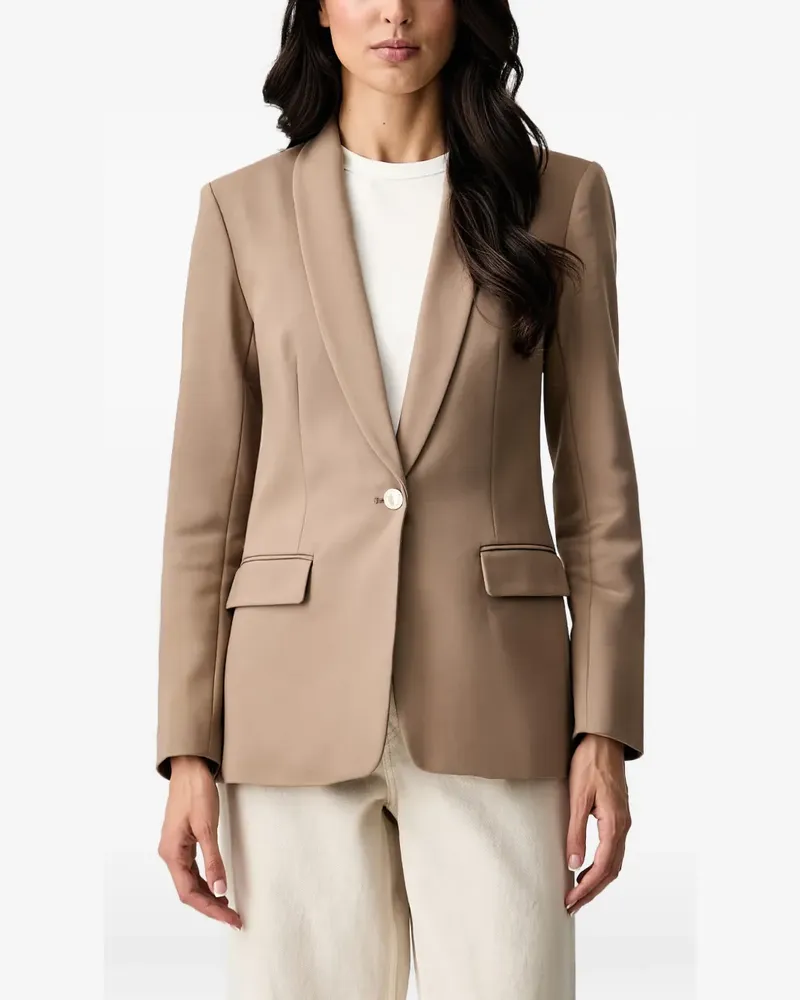 Morgan shawl-lapel single-breasted blazer - Nude Nude