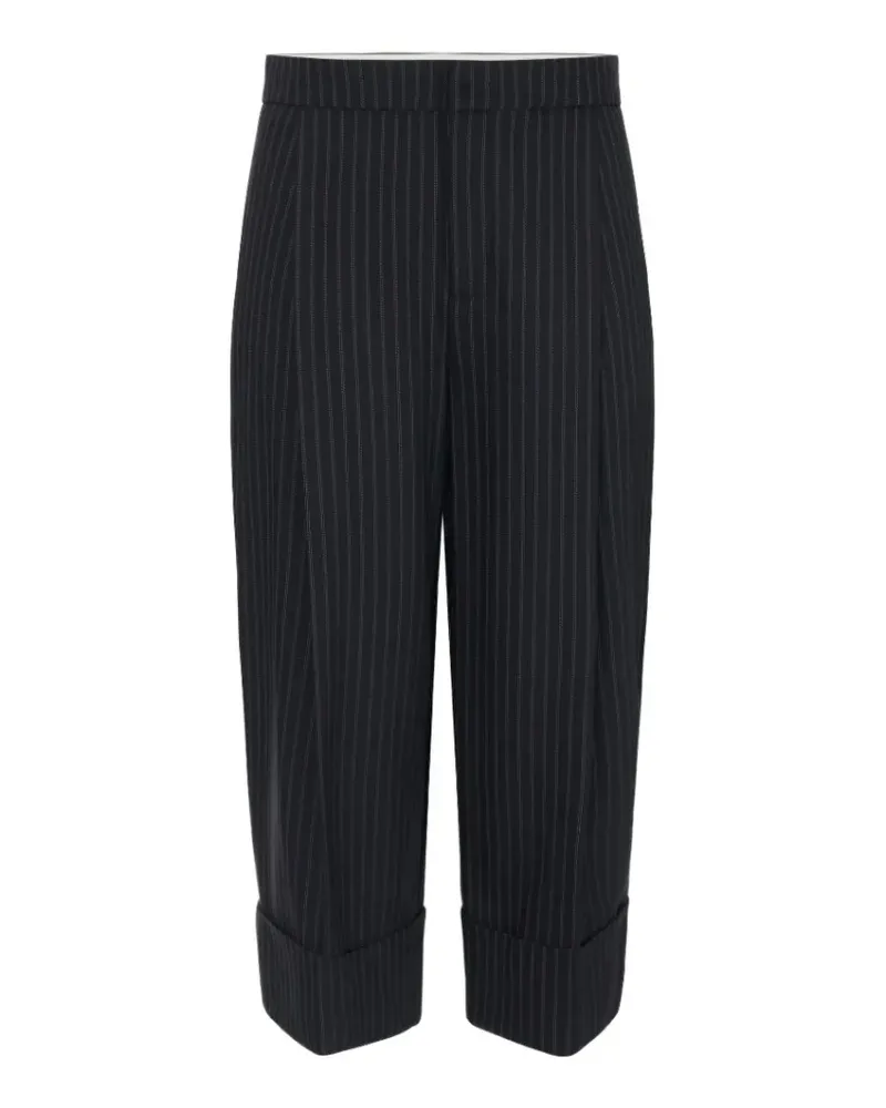 Elisabetta Franchi Hose mit Nadelstreifen - Schwarz Schwarz