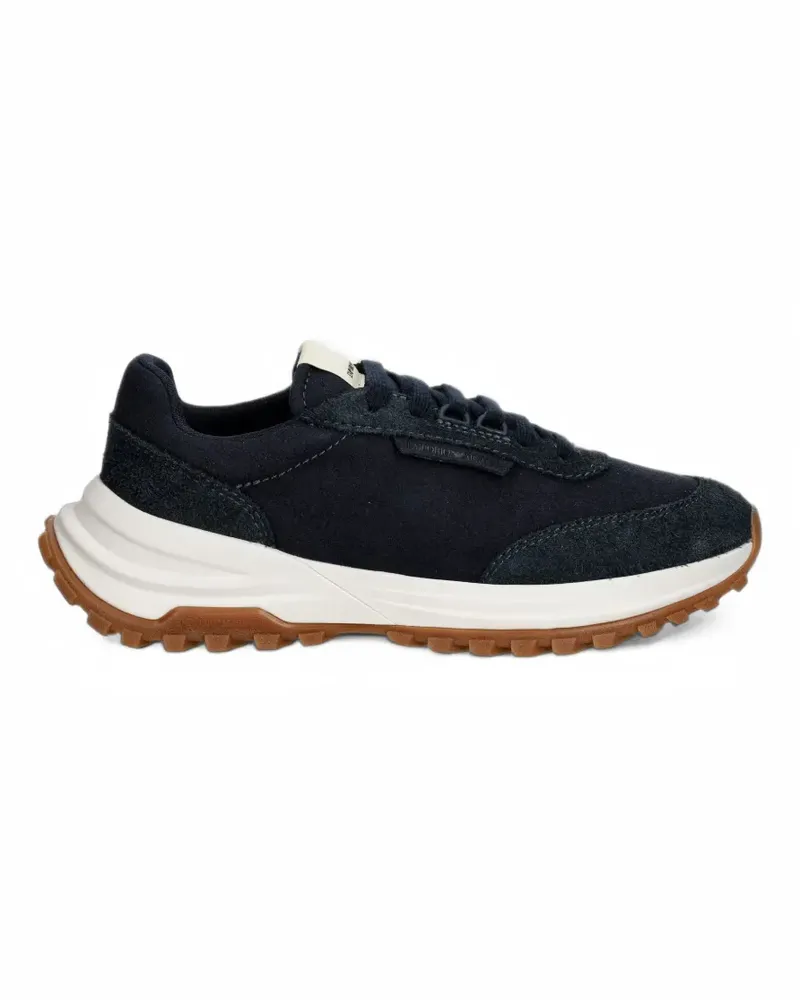 Emporio Armani Eagle Club capsule collection suede sneakers - Schwarz Schwarz