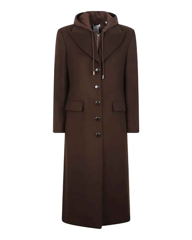 Veronica Beard Elspeth hooded single-breasted coat - Braun Braun