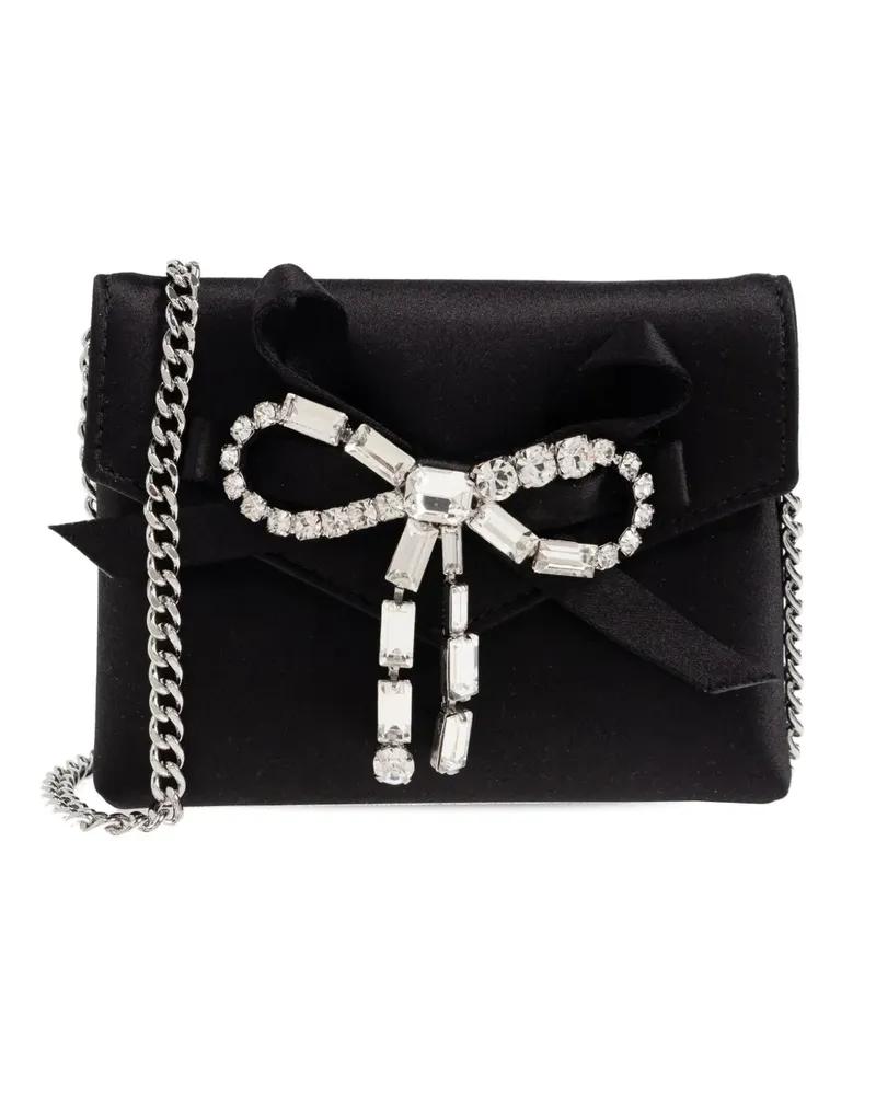 Jimmy Choo bow chain clutch bag - Schwarz Schwarz