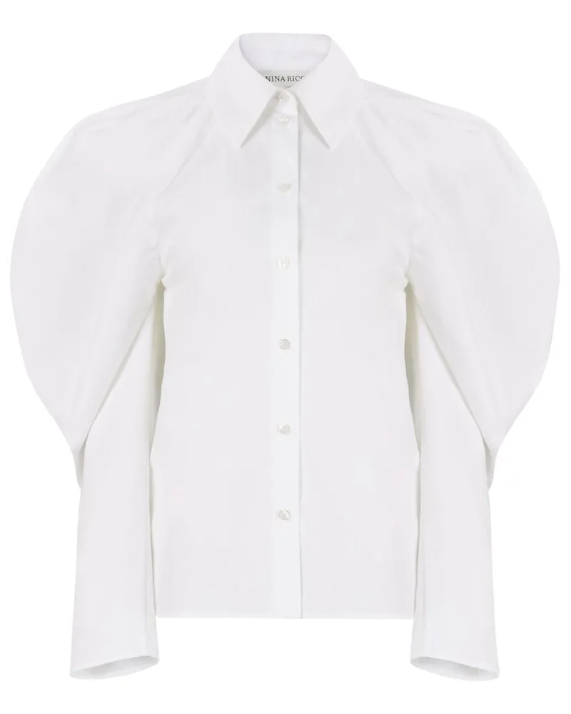 Nina Ricci Hemd mit Schleife - Weiß Weiß