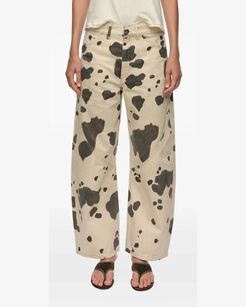 BIMBA Y LOLA barrel pony denim 5-pocket trousers - Nude Nude