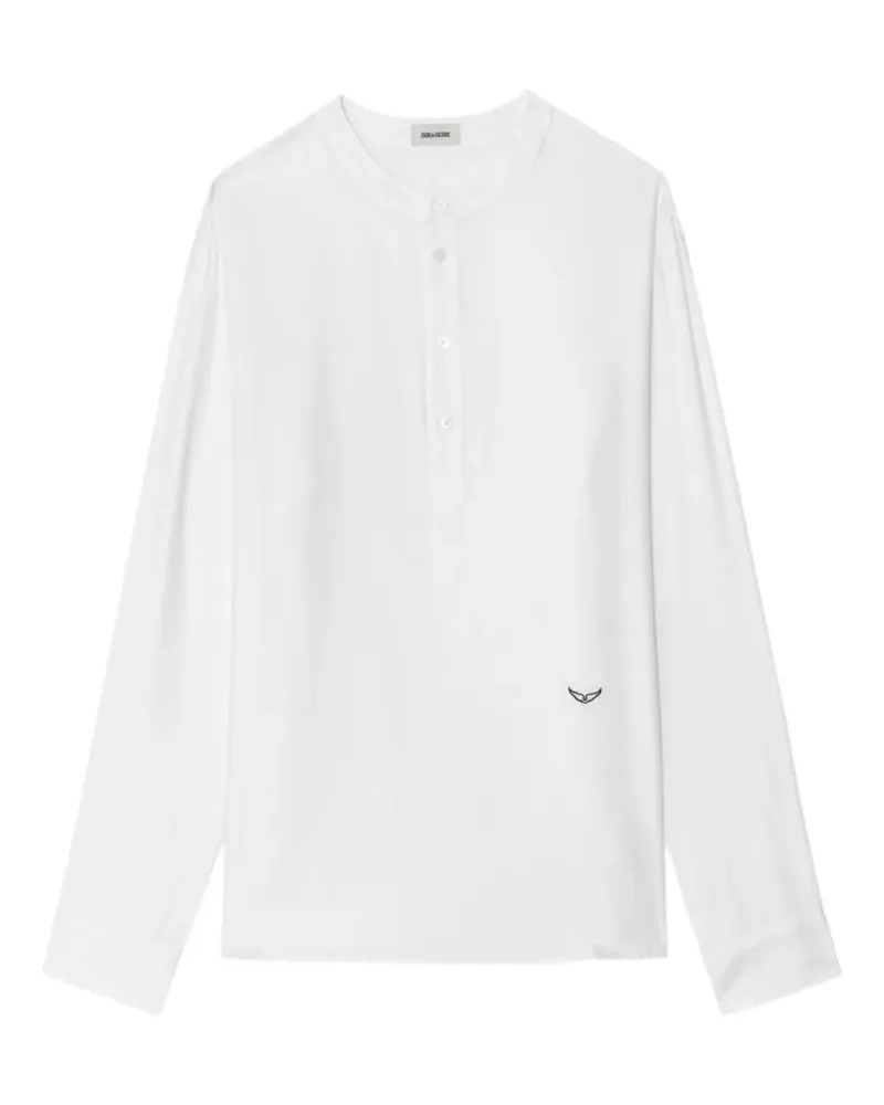 Zadig & Voltaire Sora Henley-Hemd mit Stickerei - Weiß Weiß