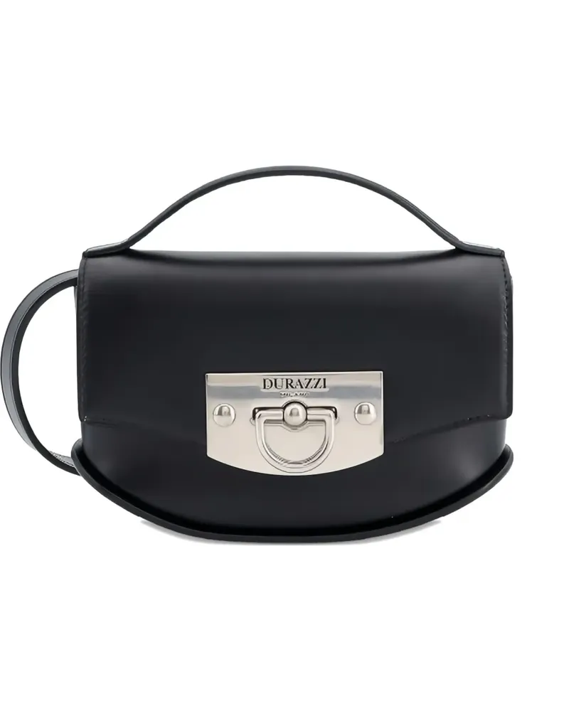 Durazzi Milano Swing engraved-logo leather tote bag - Schwarz Schwarz