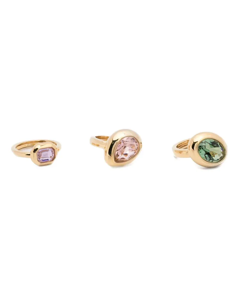 Swarovski Gema motif ring set (set of three) - Gold Gold