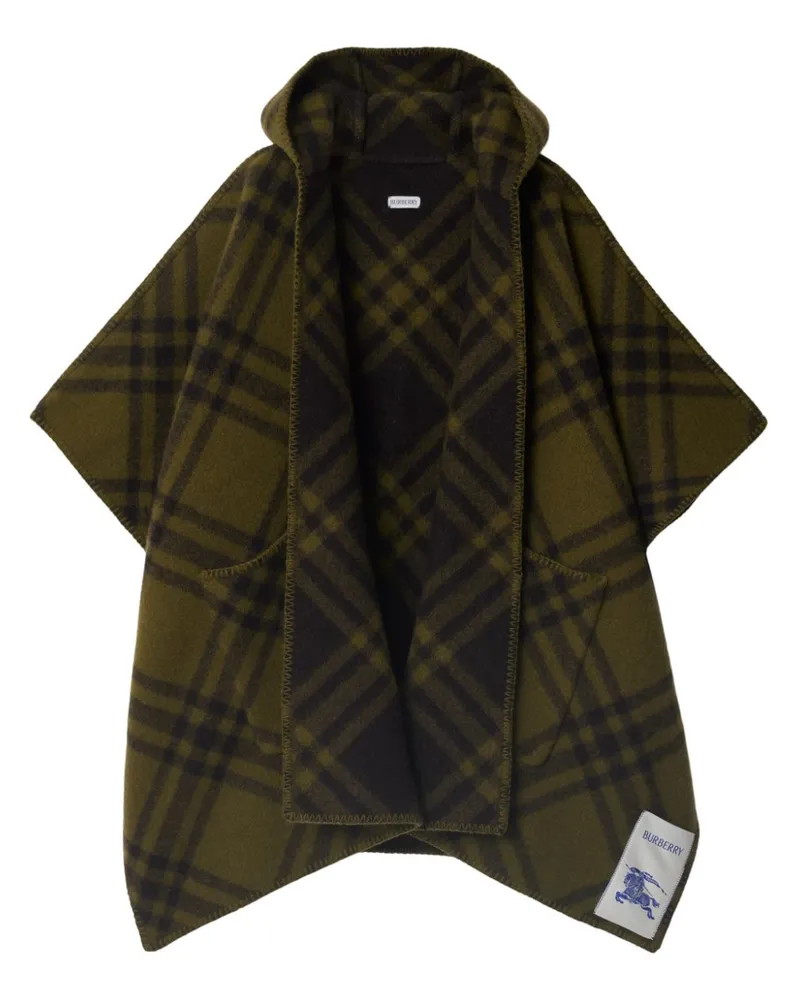 Burberry Kariertes Cape - Grün Grün