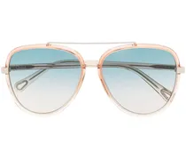 Getönte Pilotenbrille - Orange