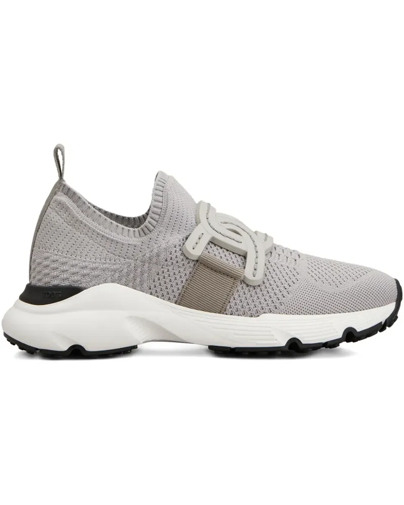 TOD'S Slip-On-Sneakers in Strickoptik - Grau Grau