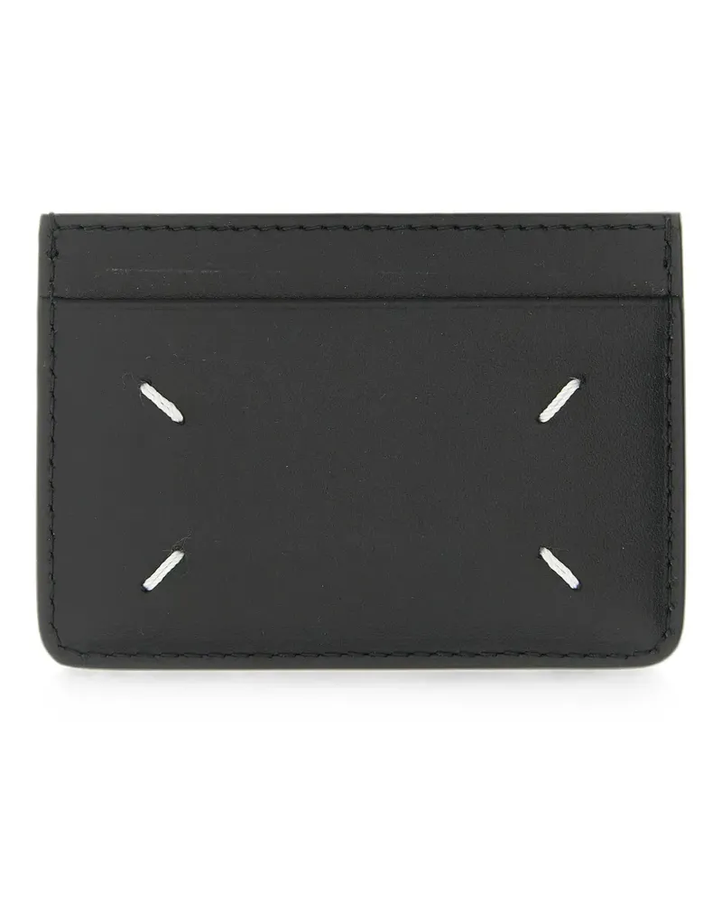 Maison Margiela Four Stitches calf leather cardholder - Schwarz Schwarz