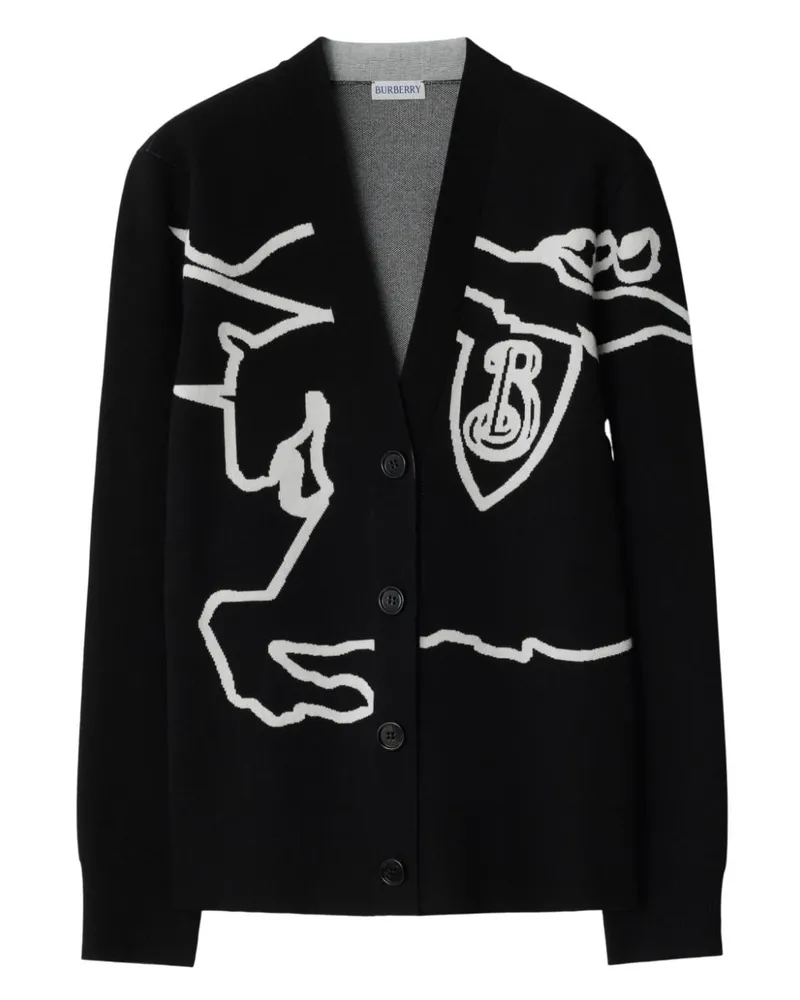 Burberry Equestrian Knight Cardigan - Schwarz Schwarz