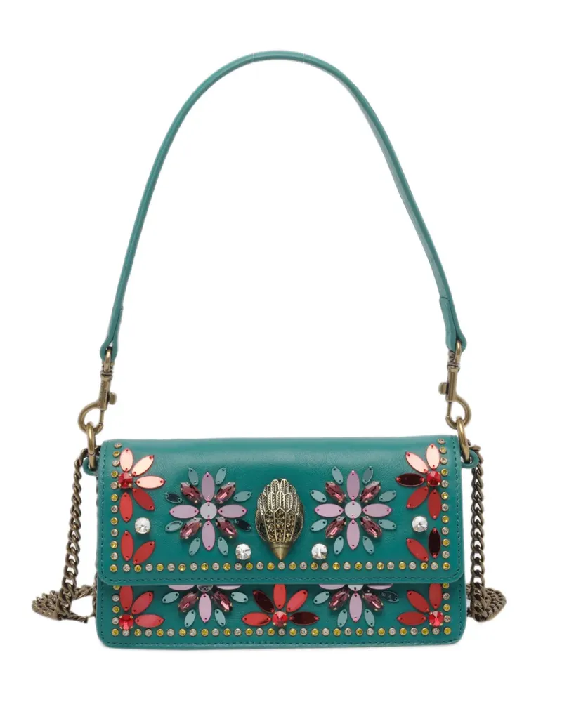 Kurt Geiger crystal-embellished Eagle-motif shoulder bag - Grün Grün