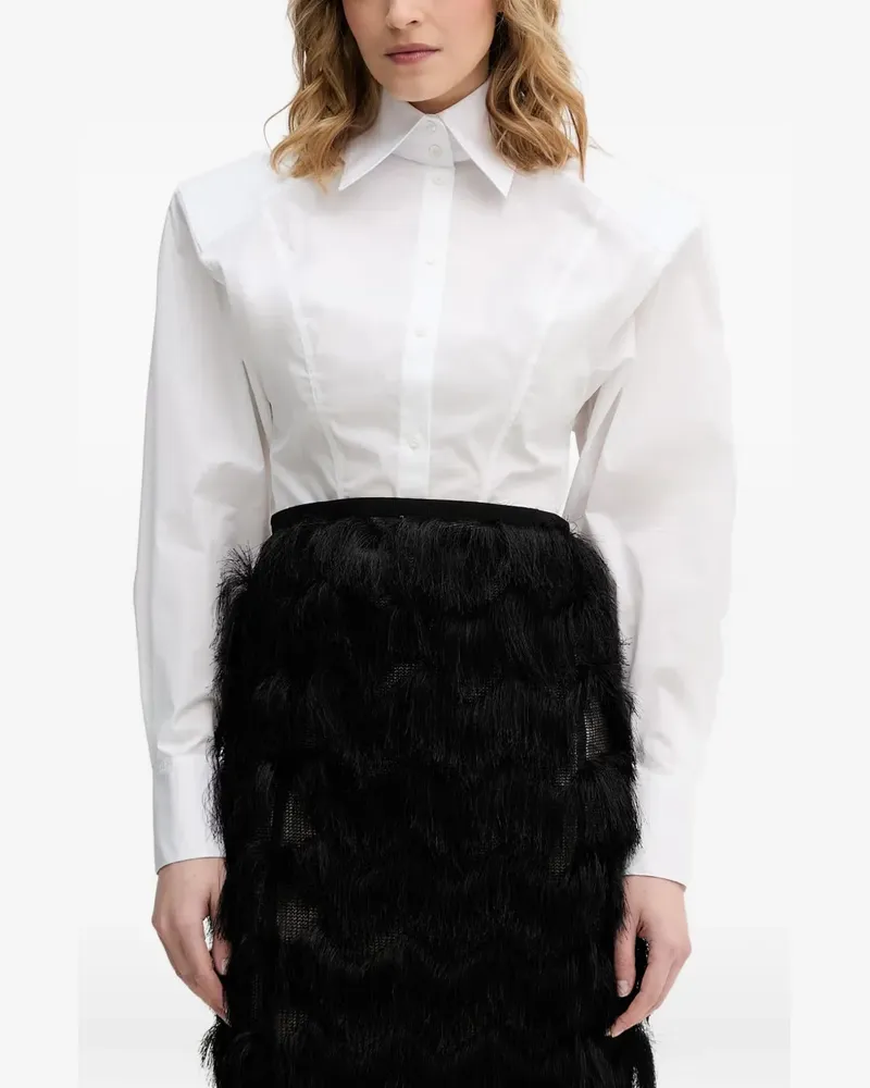 Karl Lagerfeld structured-shoulder shirt - Weiß Weiß