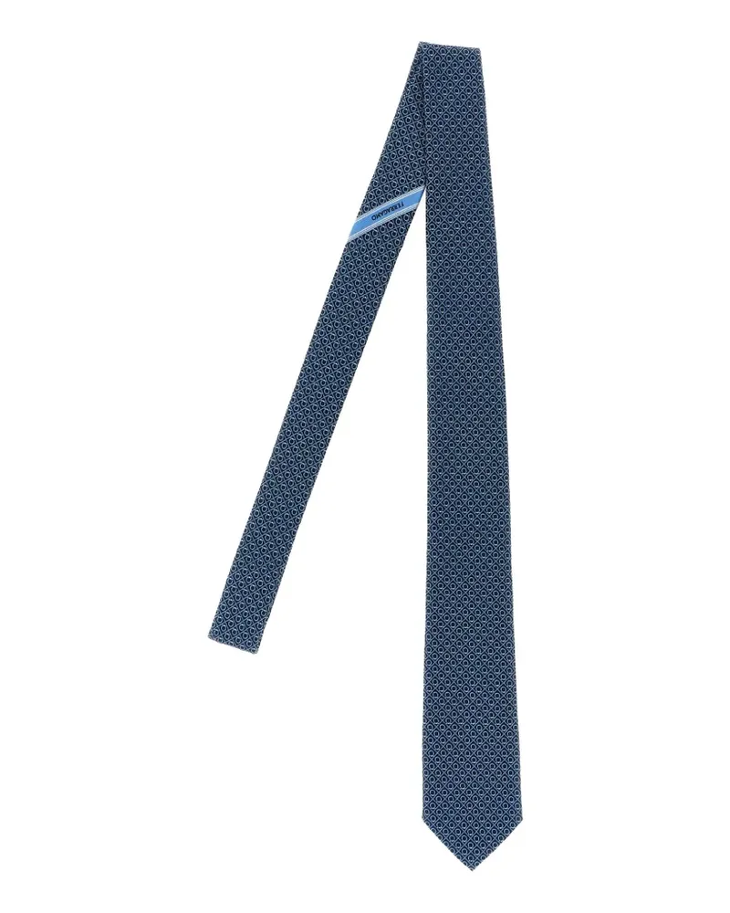 Ferragamo Biella Seidenkrawatte aus Gancini-Jacquard - Blau Blau