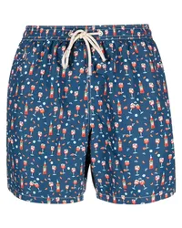 MC2 Saint Barth Badeshorts mit grafischem Print Blau