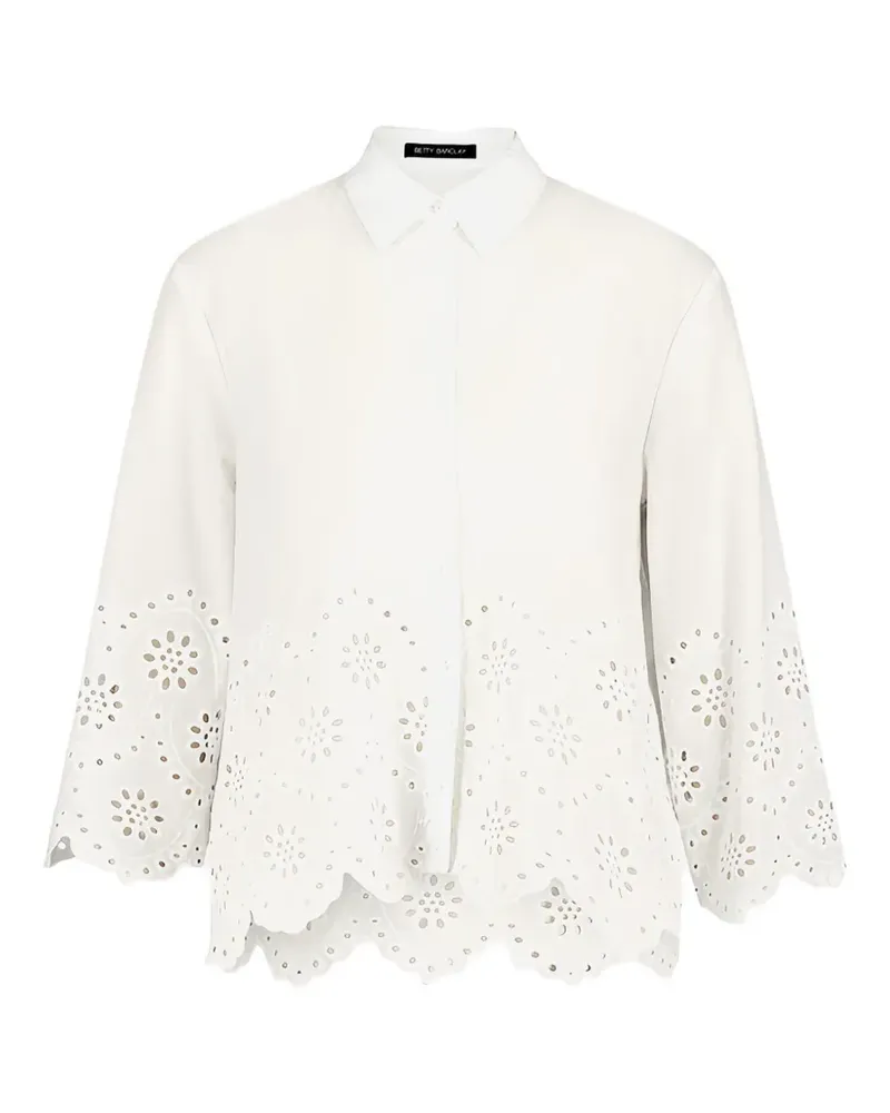 Betty Barclay broderie-anglaise scalloped-hem shirt - Weiß Weiß