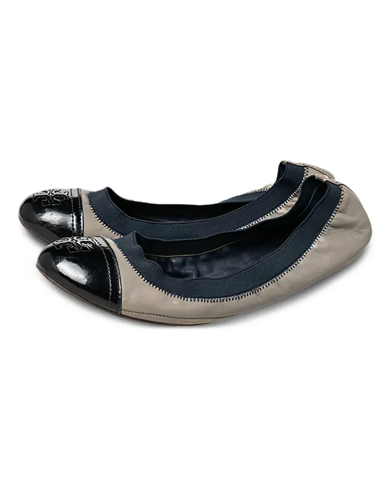 Tory Burch Gabby Scrunch logo ballet flats - Grau Grau