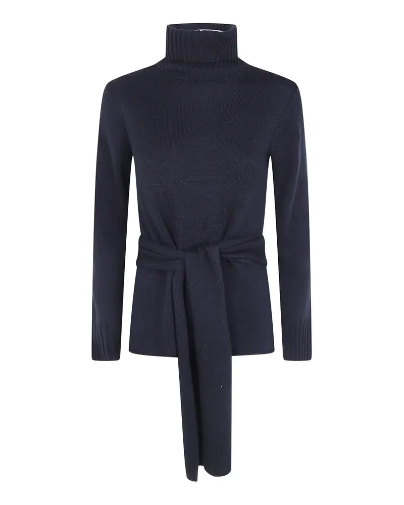 Pier Antonio Gaspari Rollkragenpullover mit Gürtel - Blau Blau