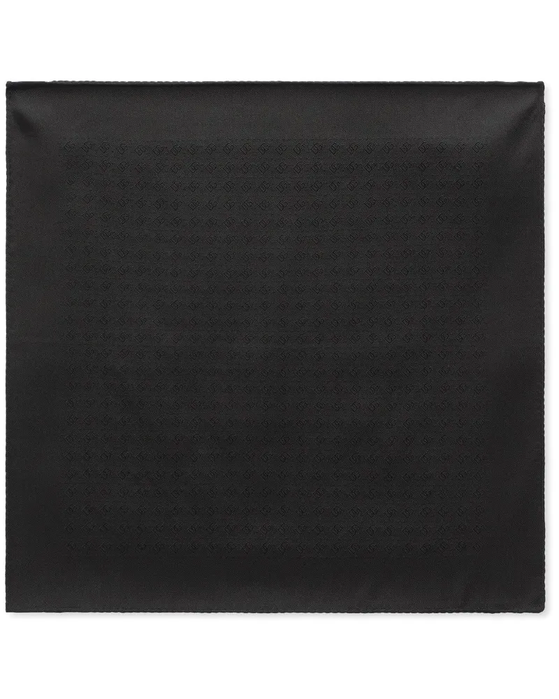 Dolce & Gabbana Seidenschal mit Jacquard-Logo - Schwarz Schwarz