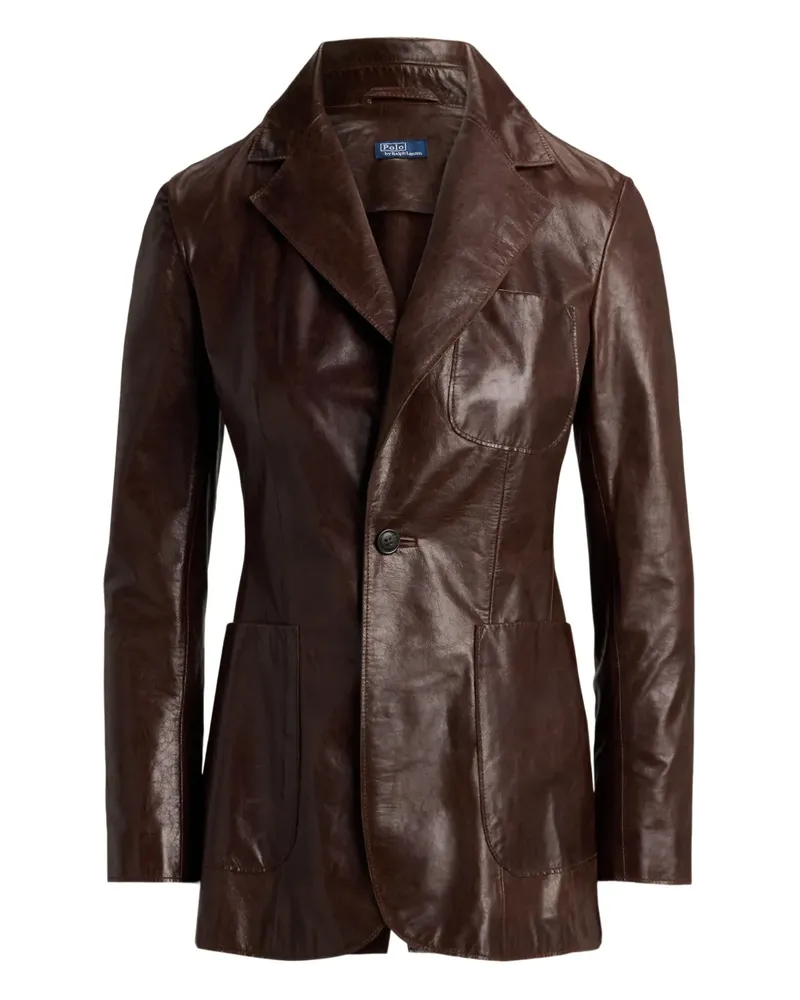 Ralph Lauren Sakko aus Papier-Leder - Braun Braun