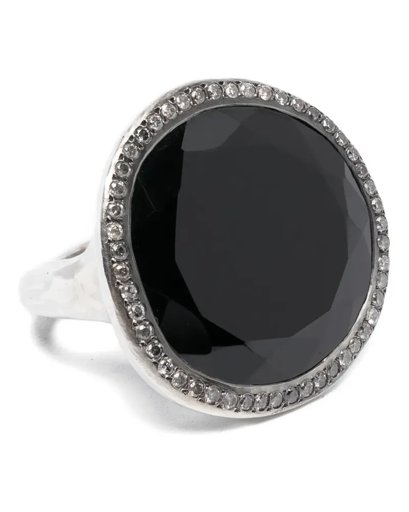 Rosa Maria Roberta Ring mit schwarzem Spinell - Silber Silber