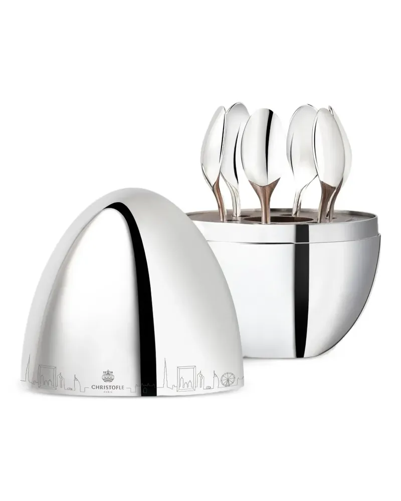 Christofle Dubai Mood silver-plated espresso spoon set - Silber Silber