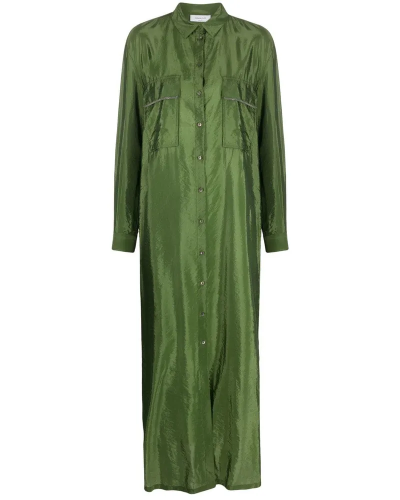 Fabiana Filippi Hemdkleid aus Satin - Grün Grün