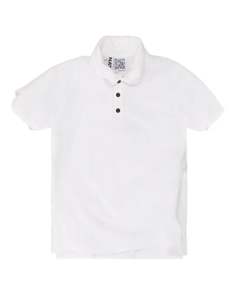 Natasha Zinko logo-embroidered polo top - Weiß Weiß