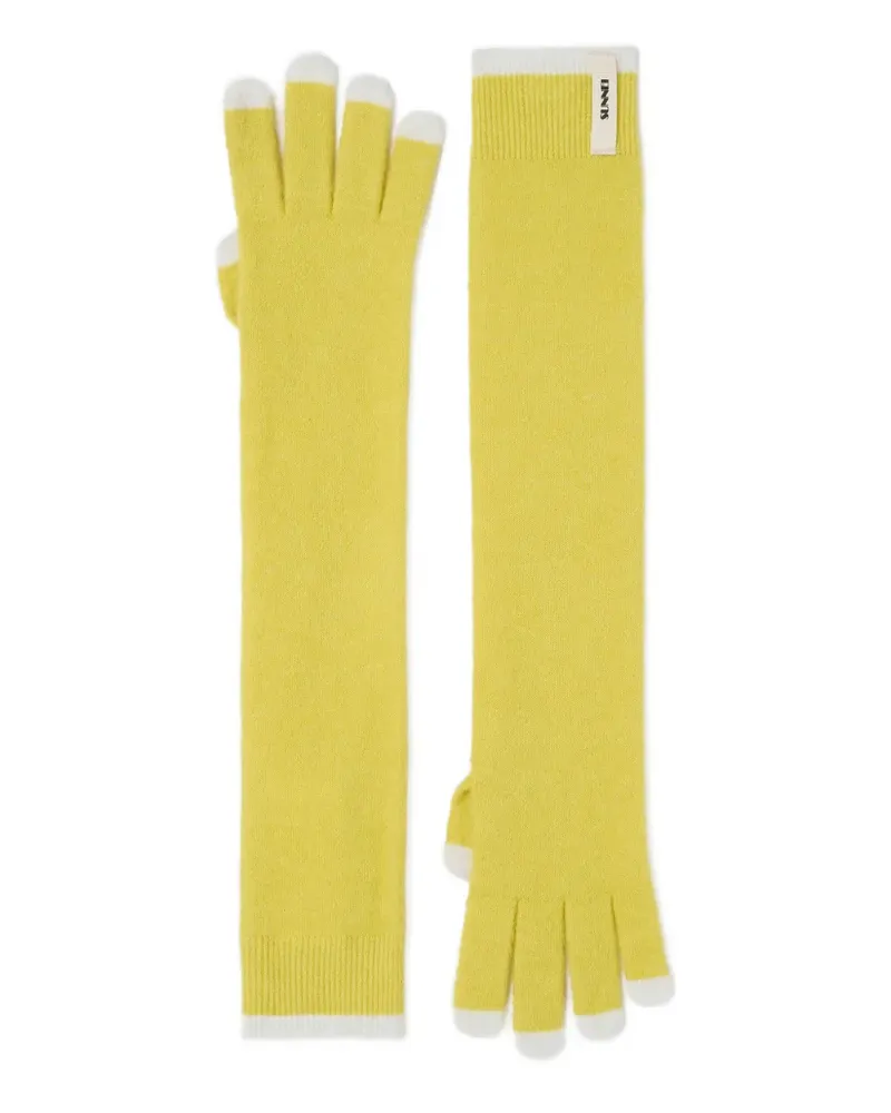SUNNEI logo-patch gloves - Gelb Gelb