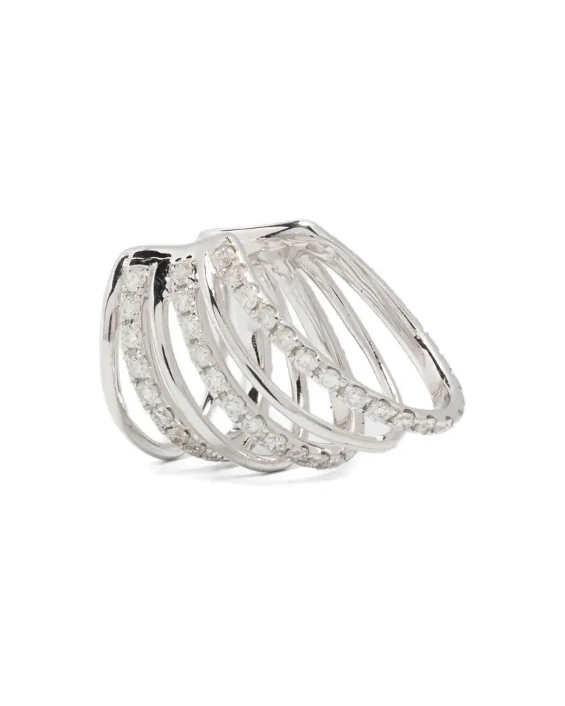 Yvonne Léon 18kt Ear Cuff aus Weißgold mit Diamant - Silber Silber