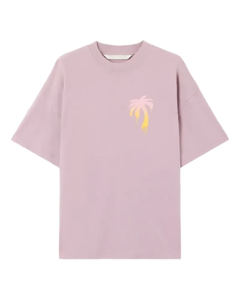 Palm Angels T-Shirt mit grafischem Print - Violett Violett