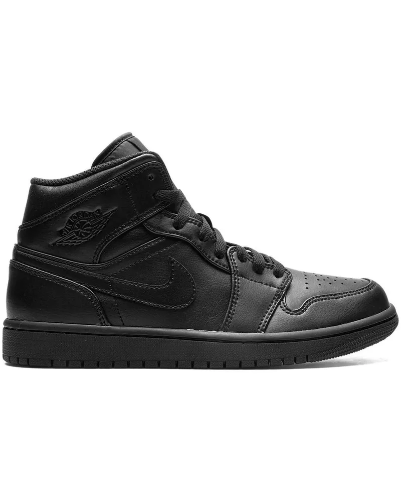 Jordan Air  1 Mid Sneakers - Schwarz Schwarz
